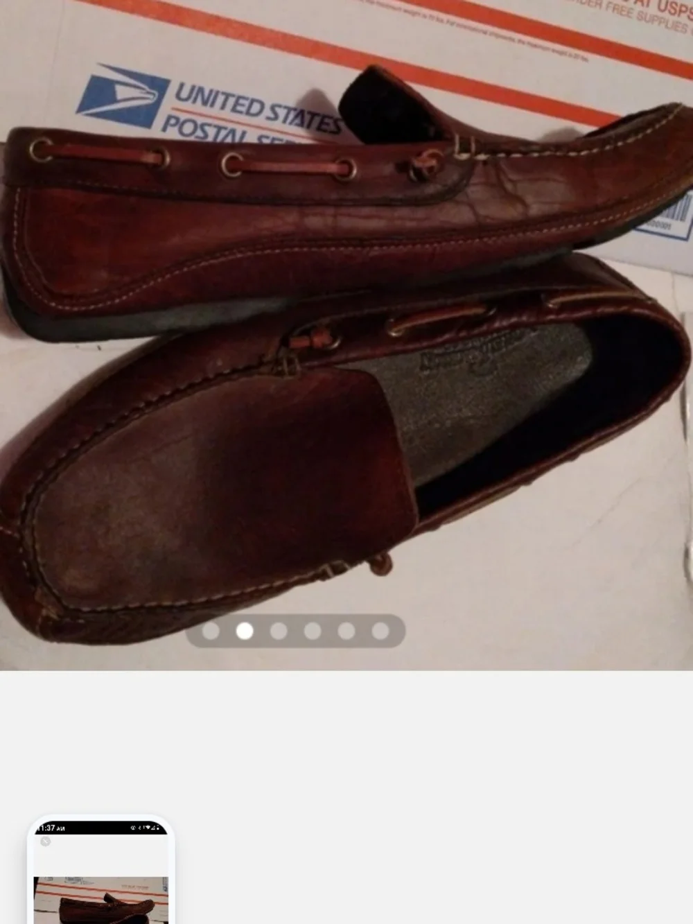 Men's Brown Leather Boat Shoes - Slip-On Driving Moccasins